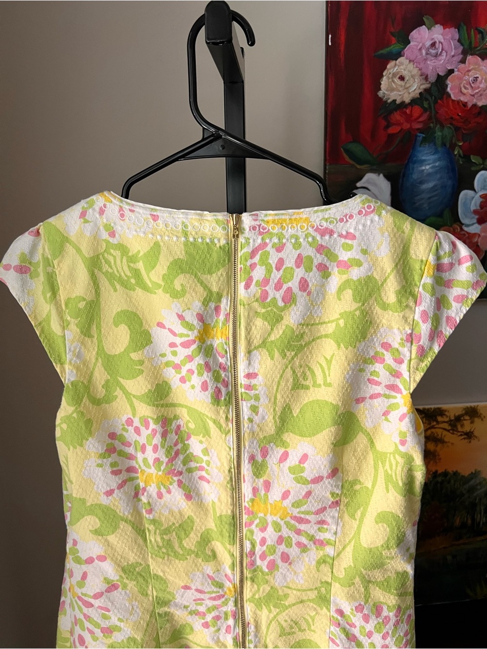 Lilly Pulitzer jubilee ‘Lilly in the leaves’ Yellow green Floral Shift Dress - Picture 8 of 11